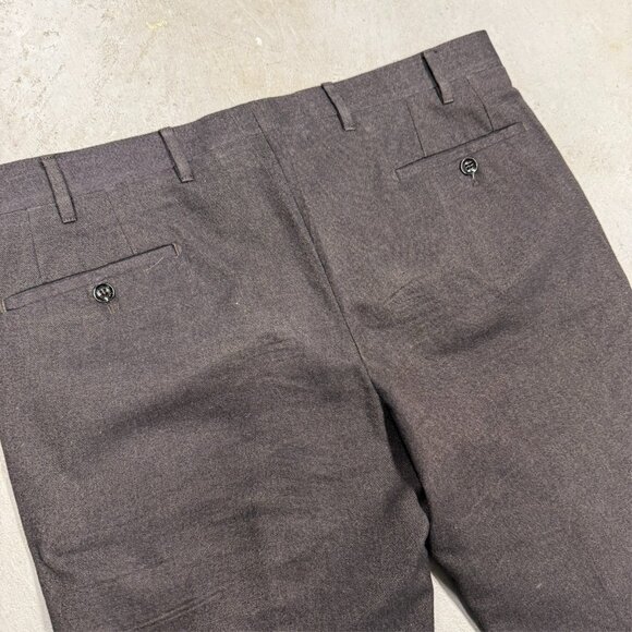 Valentini Flannel Twill Cotton Trousers Brown Pants Made in Italy Soft W 36 - Picture 9 of 10